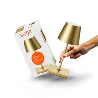 LED Akku-Tischlampe, Nuindie mini 3.0 goldfarben - Goldfarben, Metall (25/10/25cm) - Sigor