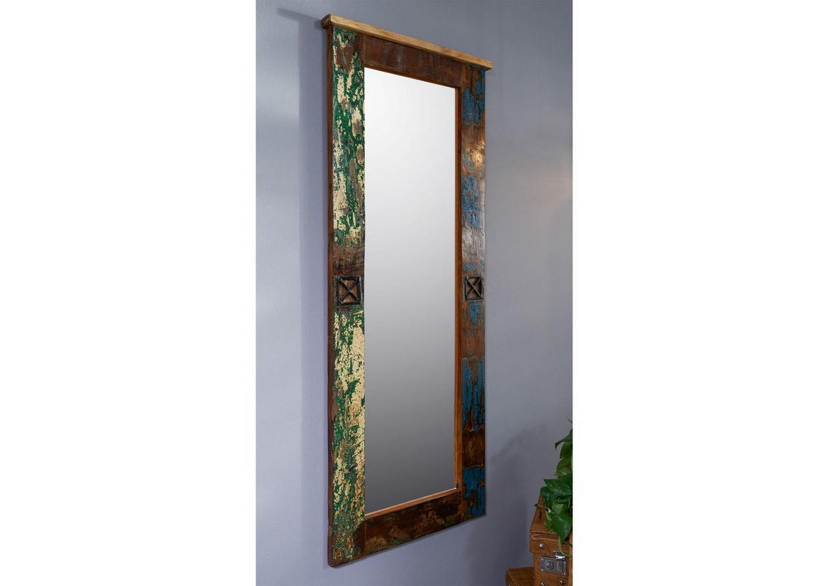 SPIEGEL Altholz 59x5x145 mehrfarbig lackiert NATURE OF SPIRIT #112 - Multicolor, Holz (59/145/5cm) - Massivmoebel24