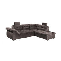 ECKSOFA mit Schlaffunktion und Bettkasten - Dunkelgrau, Kunststoff/Textil (217/283cm) - ed exciting design