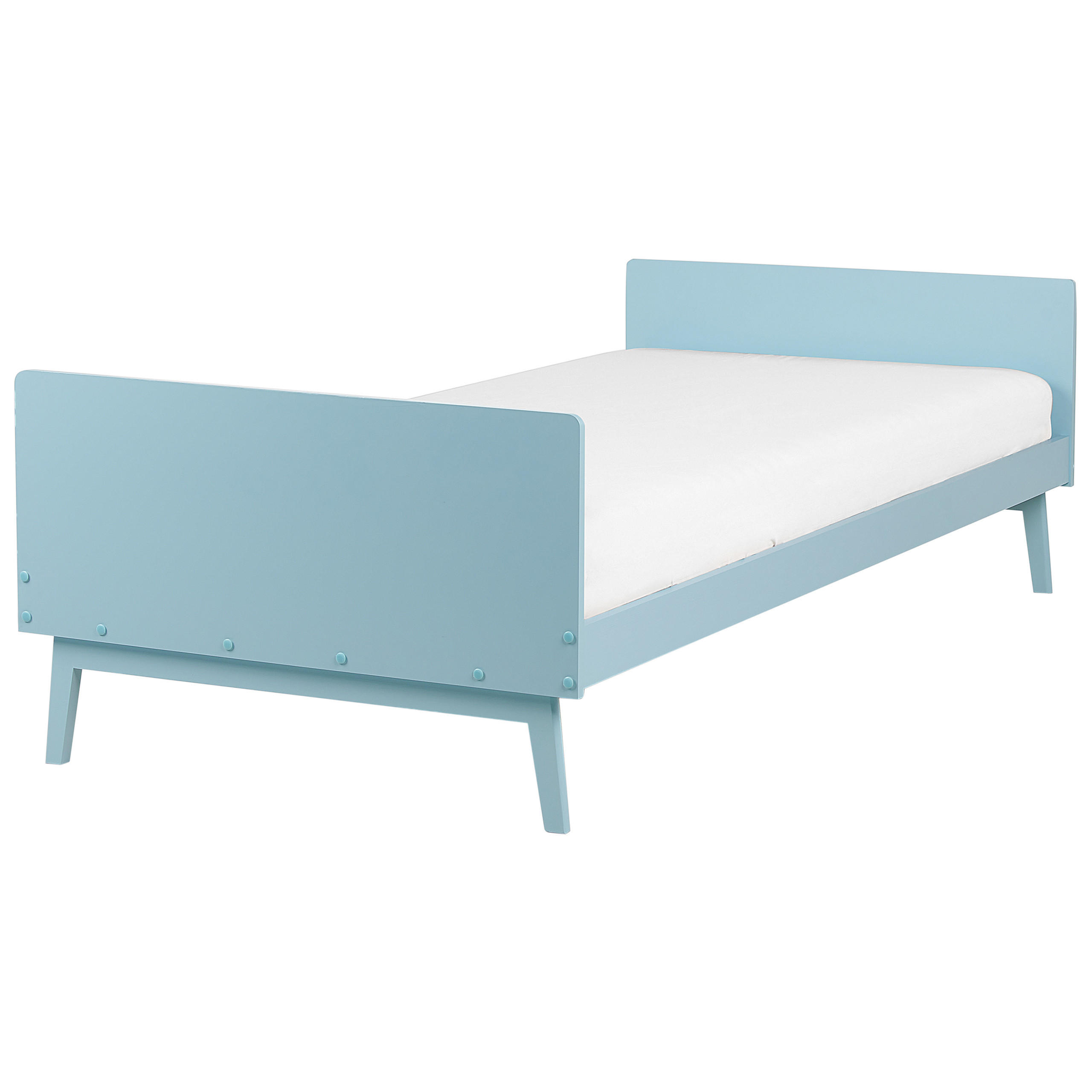 BETT mit Lattenrost 90x200 cm Blau Bonnac - Hellblau, Holz (90/200cm) - Beliani