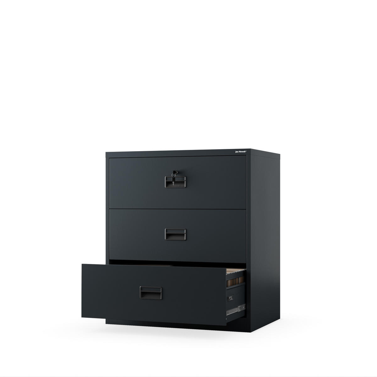 AKTENSCHRANK SARA XL V3 102x90x60 cm - Anthrazit, Metall (90/102/60cm) - Jan Nowak