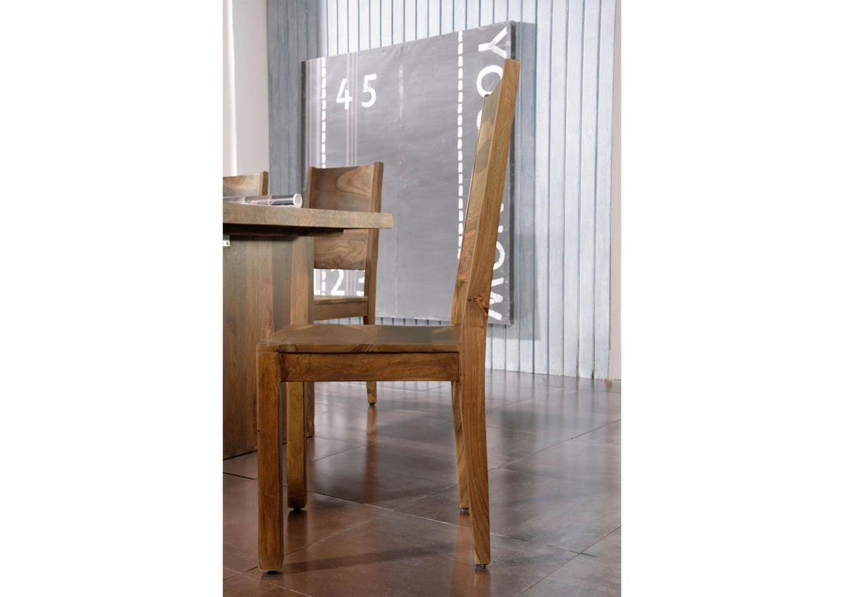 STUHL Massivholz 45 x 45 x 100 cm dunkelbraun DUKE #112 - Dunkelbraun, Holz (45/100/45cm) - Massivmoebel24