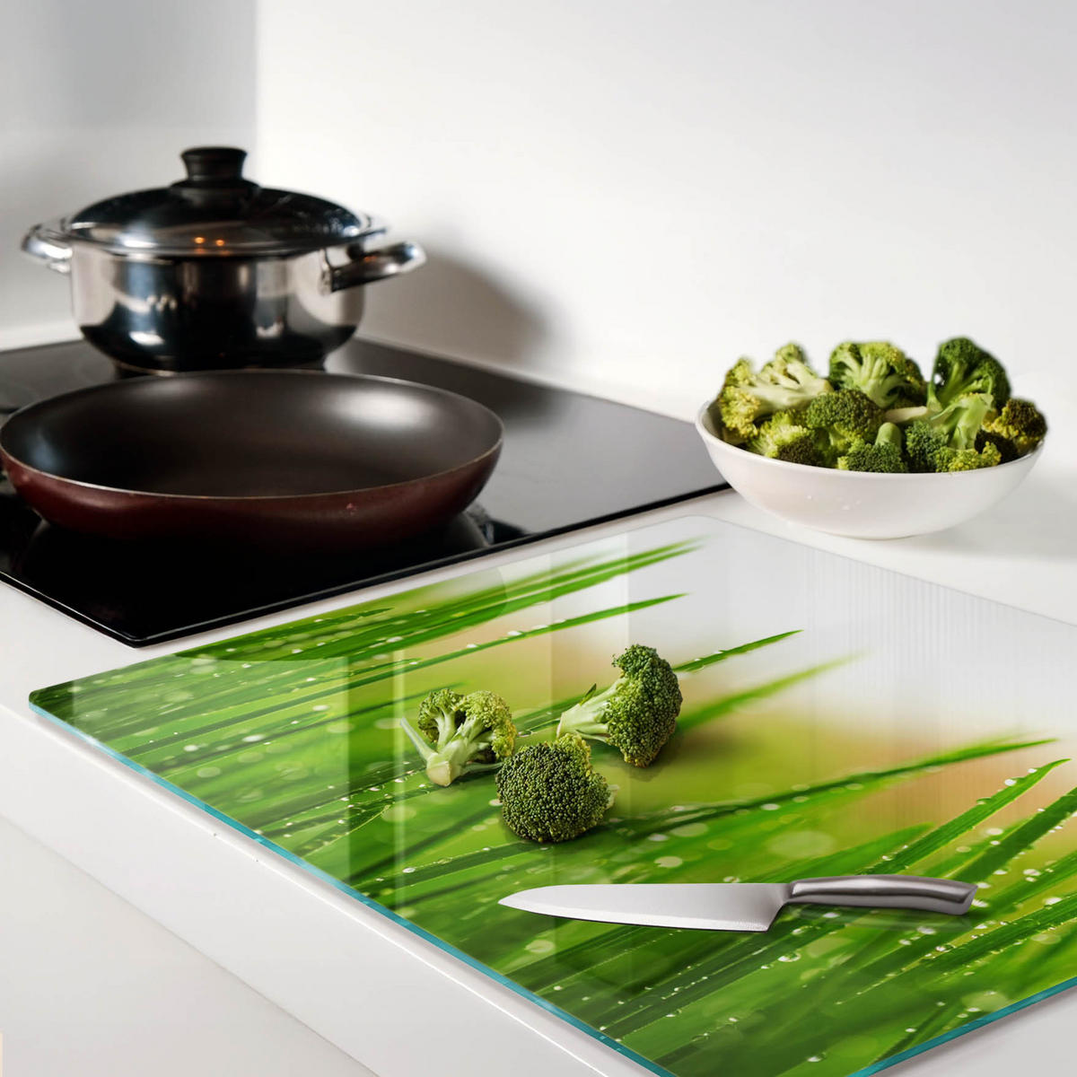 GLASPLATTE 60x52 cm Gras - Grün, Glas (60/0.4/52cm) - TULUP