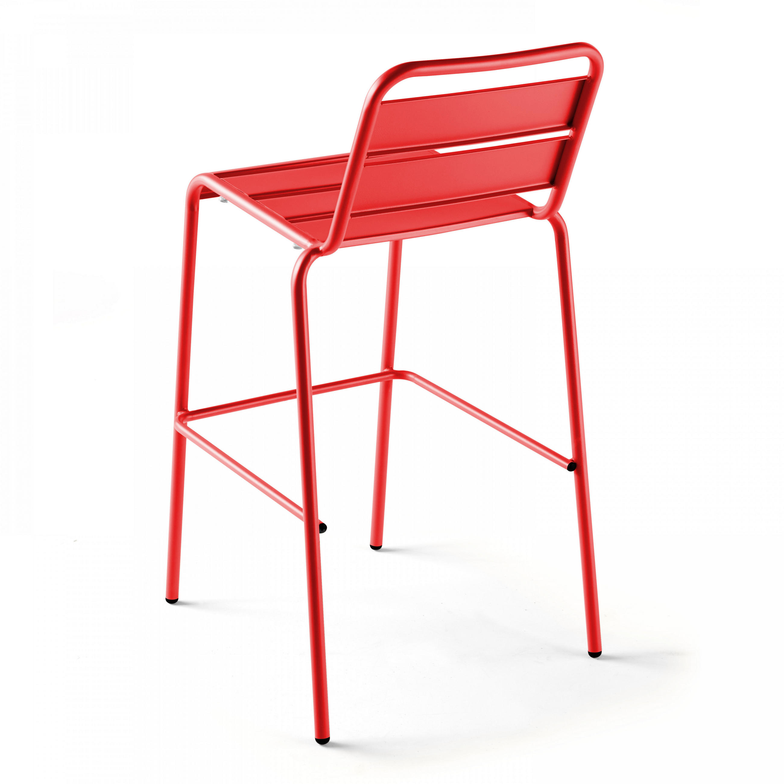 BARHOCKER, Rot - Rot, Metall (49/101/58cm) - Oviala
