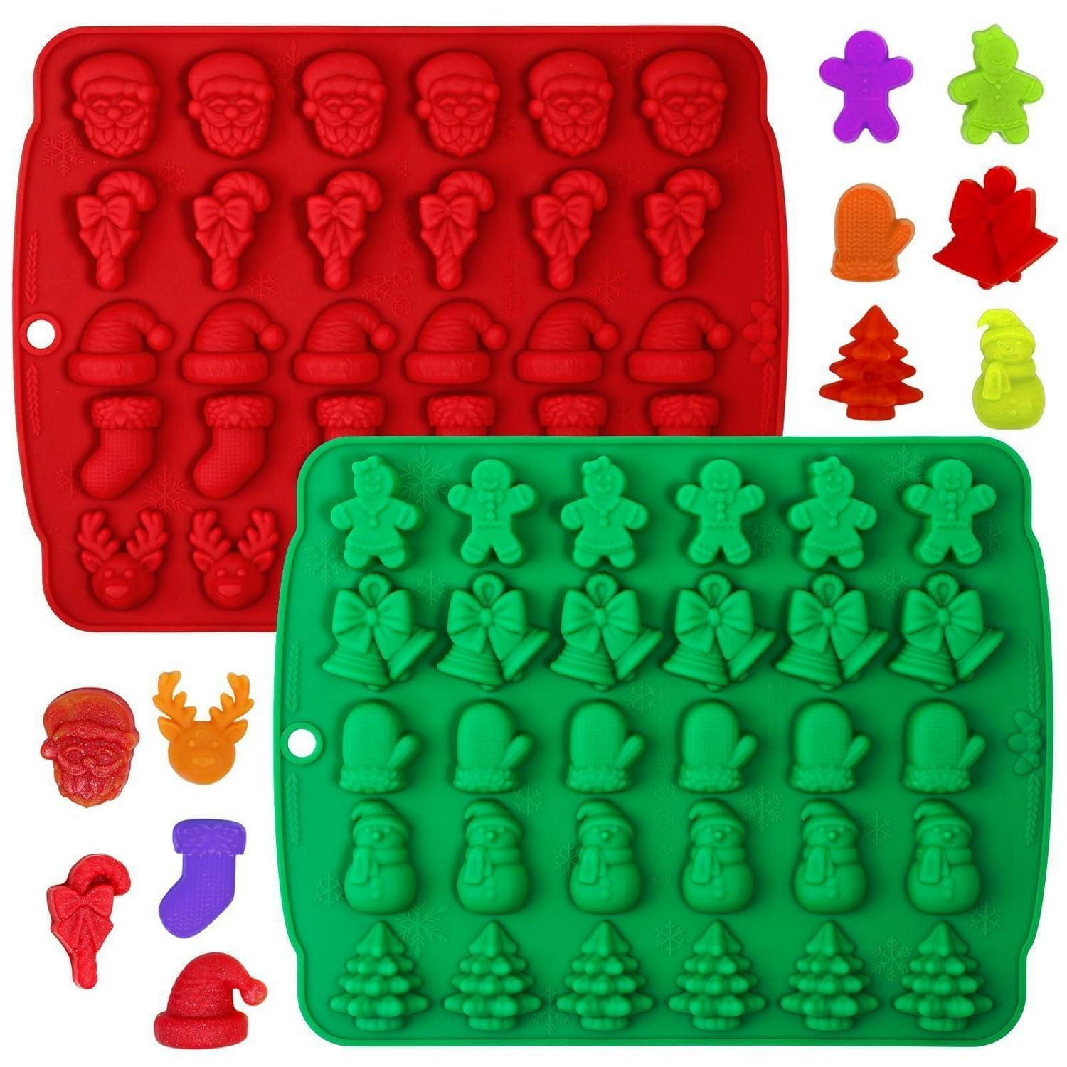PRALINENFORM Weihnachten Silikon 2 Stück - Multicolor, Kunststoff