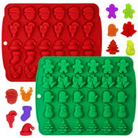 PRALINENFORM Weihnachten Silikon 2 Stück - Multicolor, Kunststoff