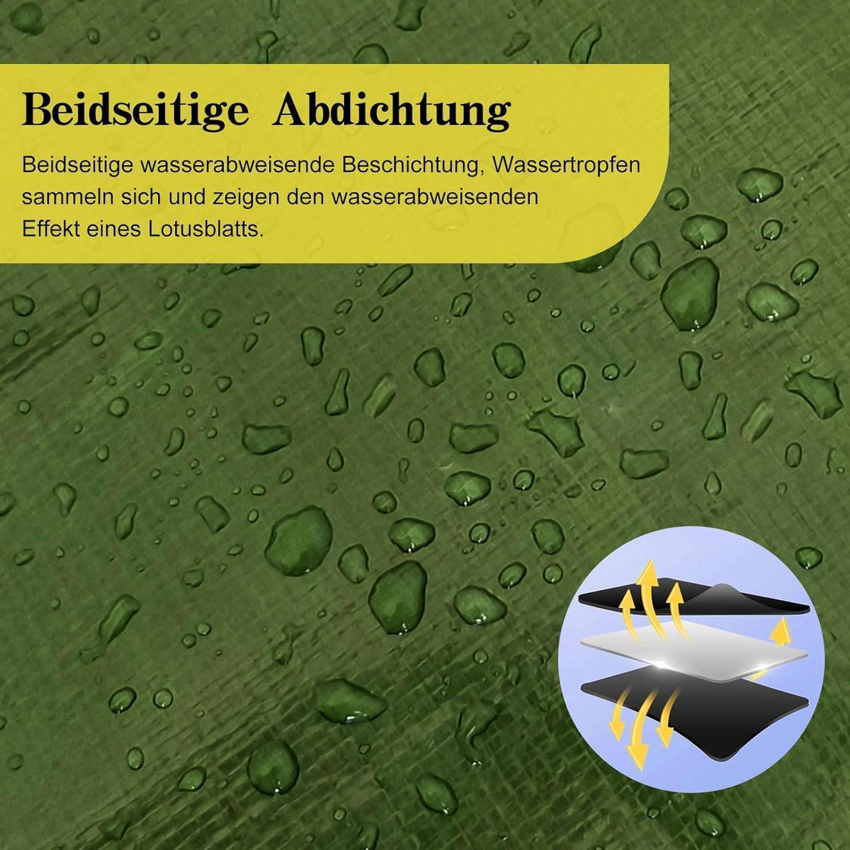 ABDECKPLANE 6 x 8 m Grün - Grün, Kunststoff (600/800/10cm)