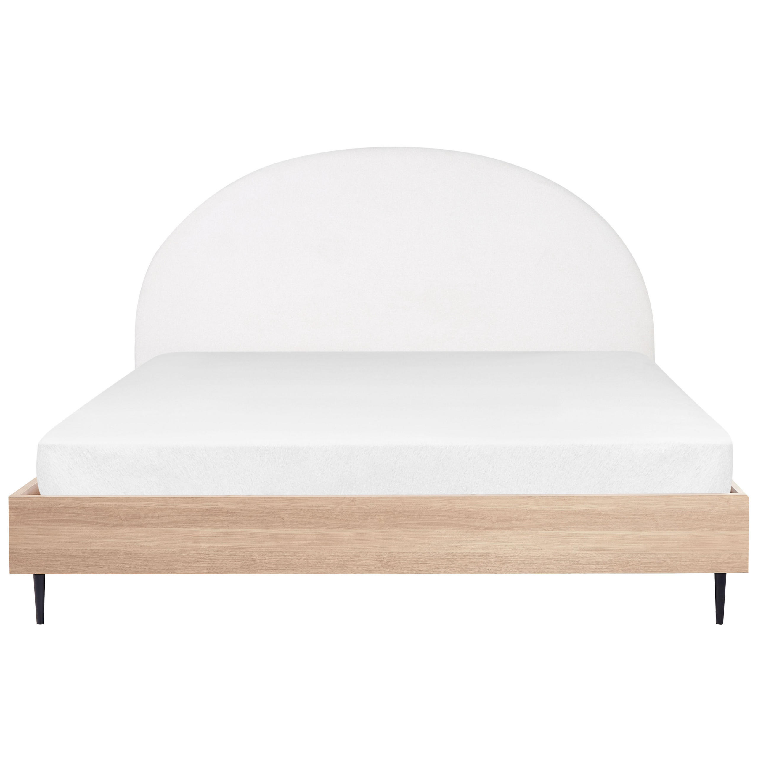 BETT 180/200cm Cremeweiß Millay - Creme, Textil (180/200cm) - Beliani