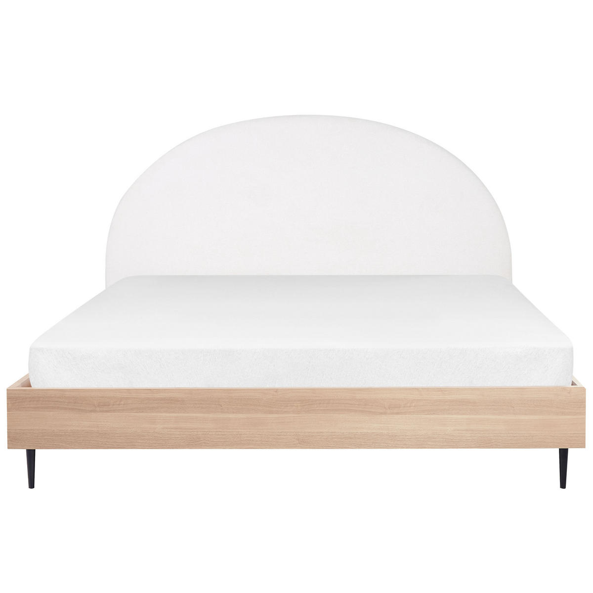BETT 180/200cm Cremeweiß Millay - Creme, Textil (180/200cm) - Beliani