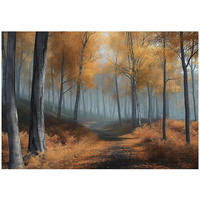 FOTOTAPETE 3D Effekt Wald Natur Bäume Tapete Wohnzimmer 300x210 - Multicolor, Papier (300/210cm) - Wallarena