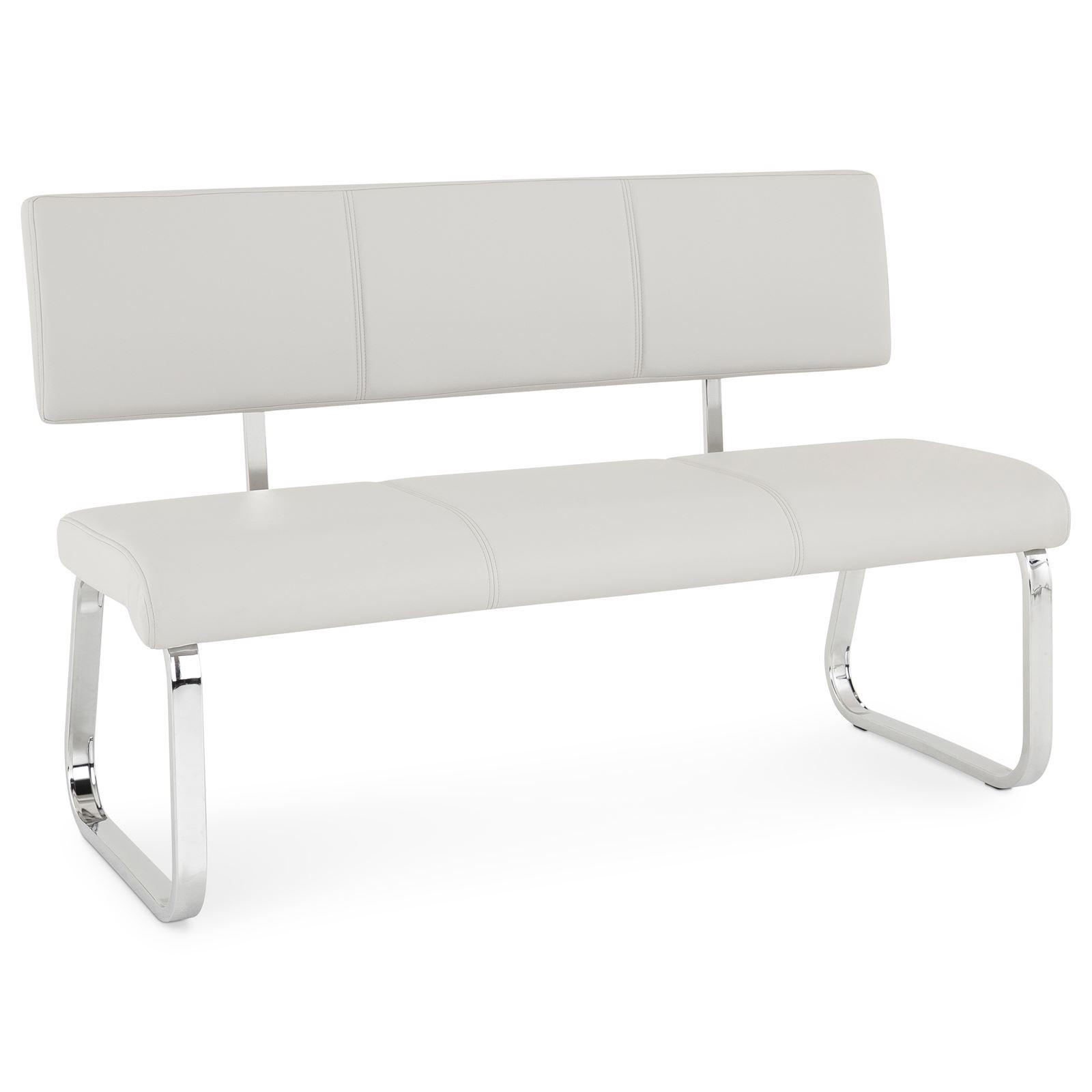 ESSZIMMERBANK VILAS - Hellgrau, Textil/Metall (136/89/59cm) - IDIMEX