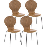 BESUCHERSTUHL Ede - 2er Set eiche - Braun, Metall (43/86/45cm) - TPFLiving
