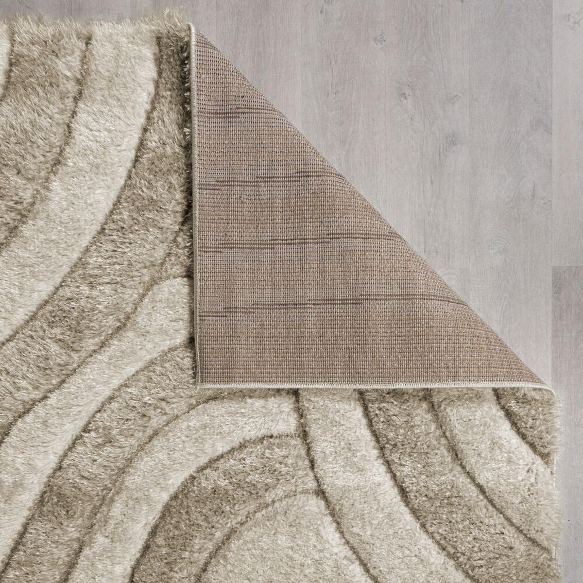 TEPPICH Hochflor Carved-Design, strukturiert NADD, Naturfarben 200x290 cm - Beige, Textil (200/290cm) - KADIMA DESIGN