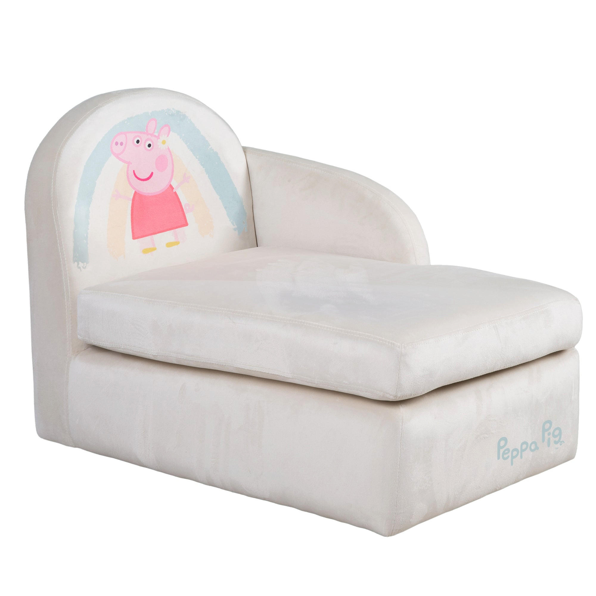 KINDERLOUNGESOFA Peppa Pig - Beige, Holzwerkstoff/Textil (75/54/47cm) - Roba