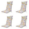 GARTENSTUHLKISSEN Florina 123/50 cm 4er-Set - Lila/Grau, Textil (50/7/123cm) - Madison