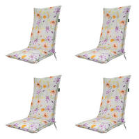 GARTENSTUHLKISSEN Florina 123/50 cm 4er-Set - Lila/Grau, Textil (50/7/123cm) - Madison