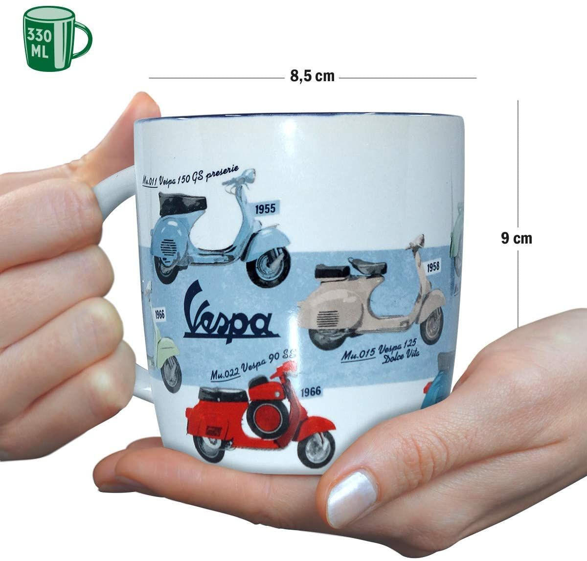 KAFFEETASSE 330 ml Vespa Model Chart - Multicolor, Keramik (0.33L) - Nostalgic-Art