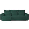 ECKSOFA Travis mit Bettkasten und Schlaffunktion, L-Form, Boucle, Universal - Dunkelgrün, Holzwerkstoff (248/148cm) - 4ALL HOME