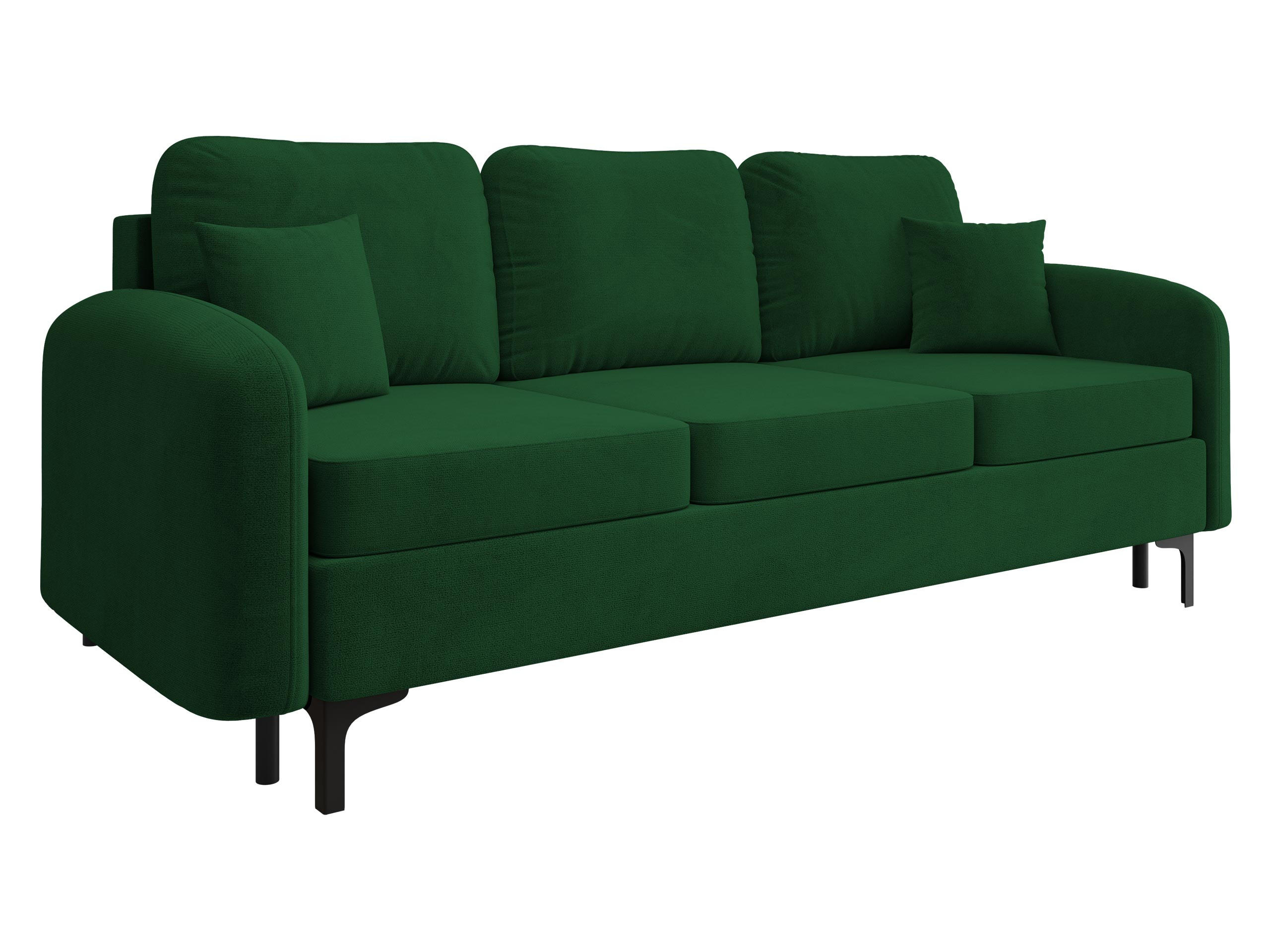 SCHLAFSOFA Venice - Schwarz/Grün, Holz/Textil (225/96/94cm) - MIRJAN24