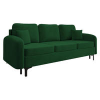 SCHLAFSOFA Venice - Schwarz/Grün, Holz/Textil (225/96/94cm) - MIRJAN24