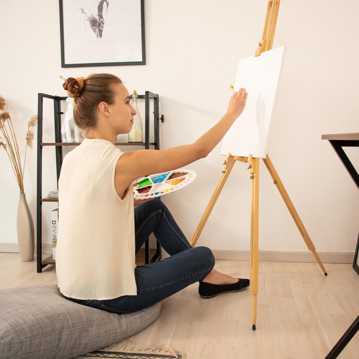 MISCHPALETTE - Weiß, Kunststoff (34/1.5/25cm) - Relaxdays