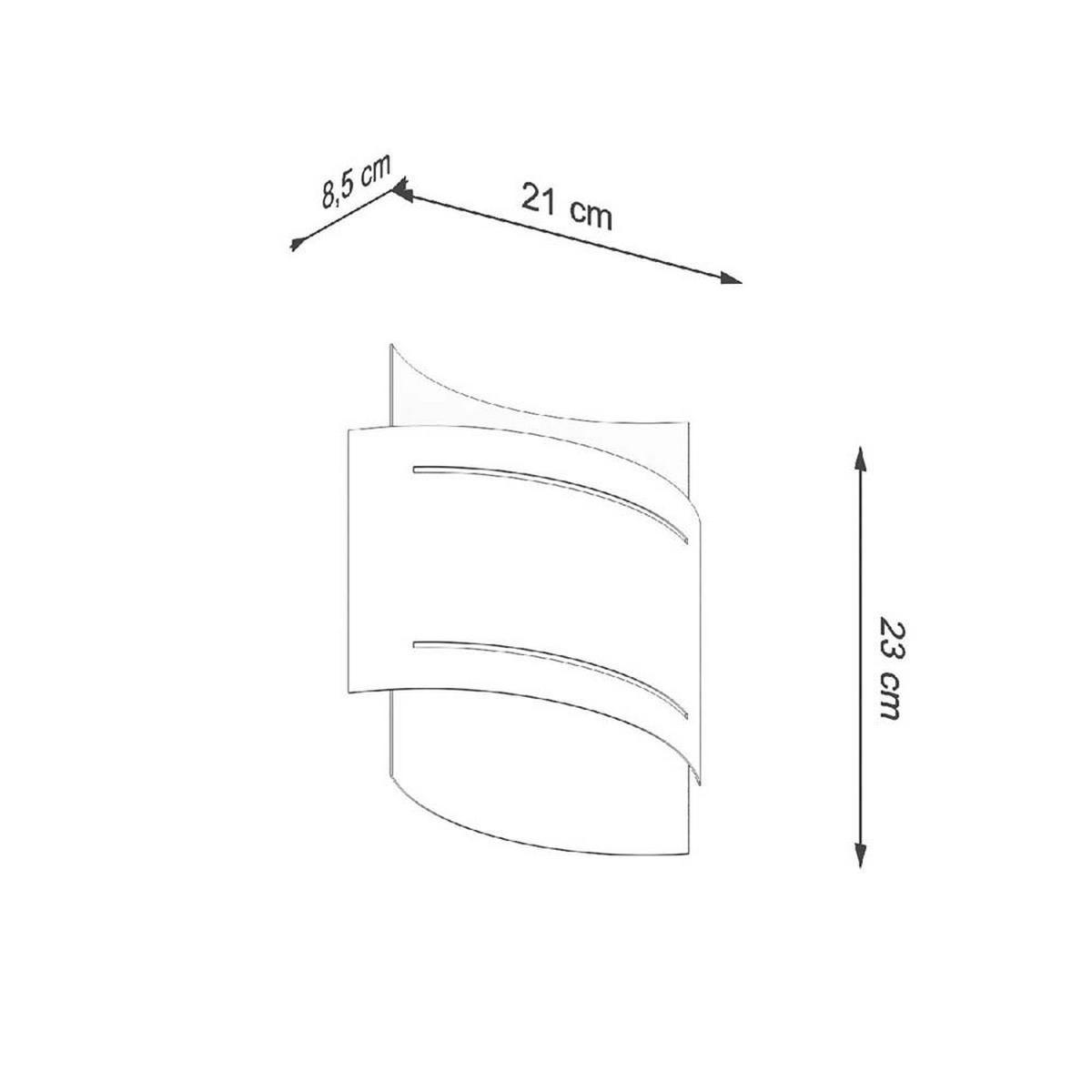 WANDLEUCHTE Stahl Schwarz - Schwarz, Metall (8.5/23/21cm)