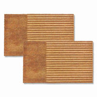 FUSSMATTE FÜR INNEN UND AUßEN COCO SHAPE 2ER SET - Beige, Textil (45/75cm) - Astra