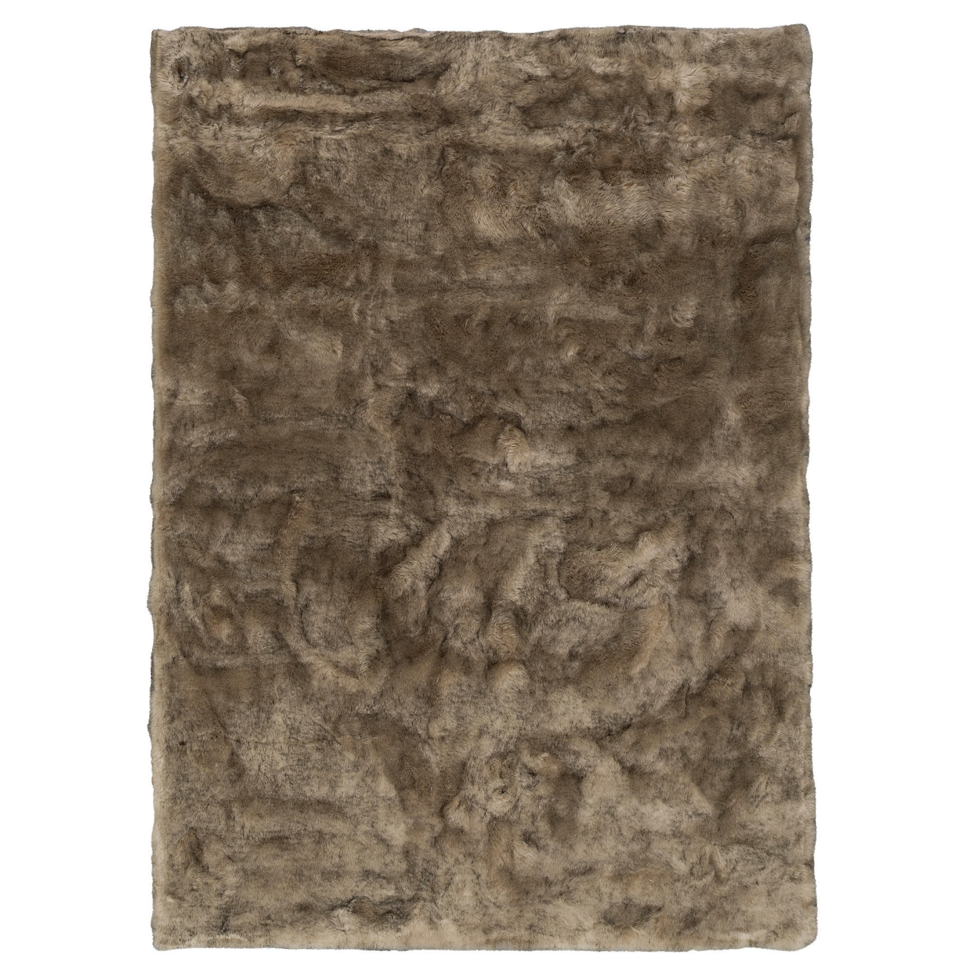 LUXUS SUPER SOFT FELLTEPPICH ASPEN MELIERT - Beige/Braun, Textil (120/170cm) - Pergamon
