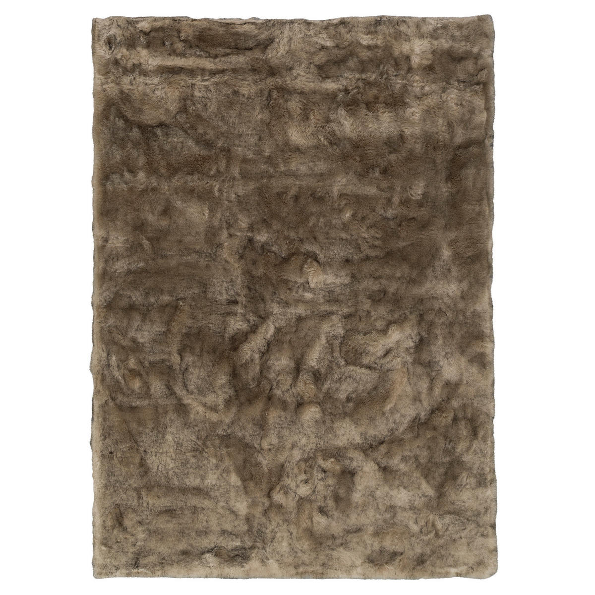 LUXUS SUPER SOFT FELLTEPPICH ASPEN MELIERT - Beige/Braun, Textil (60/90cm) - Pergamon