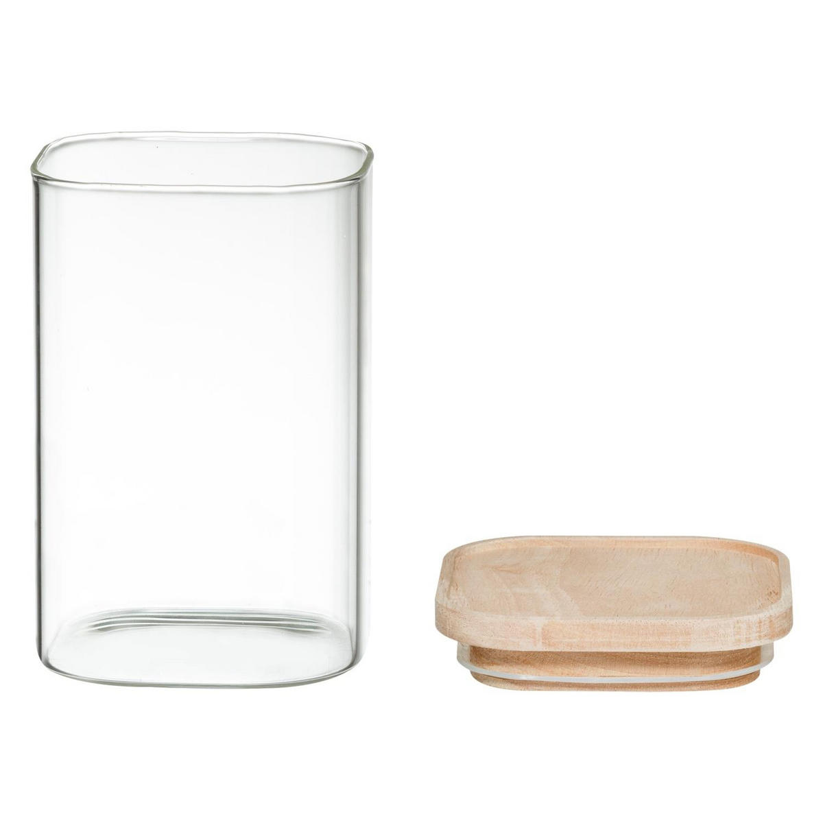 AUFBEWAHRUNGSBEHÄLTER für Lebensmittel 23/11,5/27 cm - Transparent, Holz (11.5/27/23cm) - 5five Simply Smart