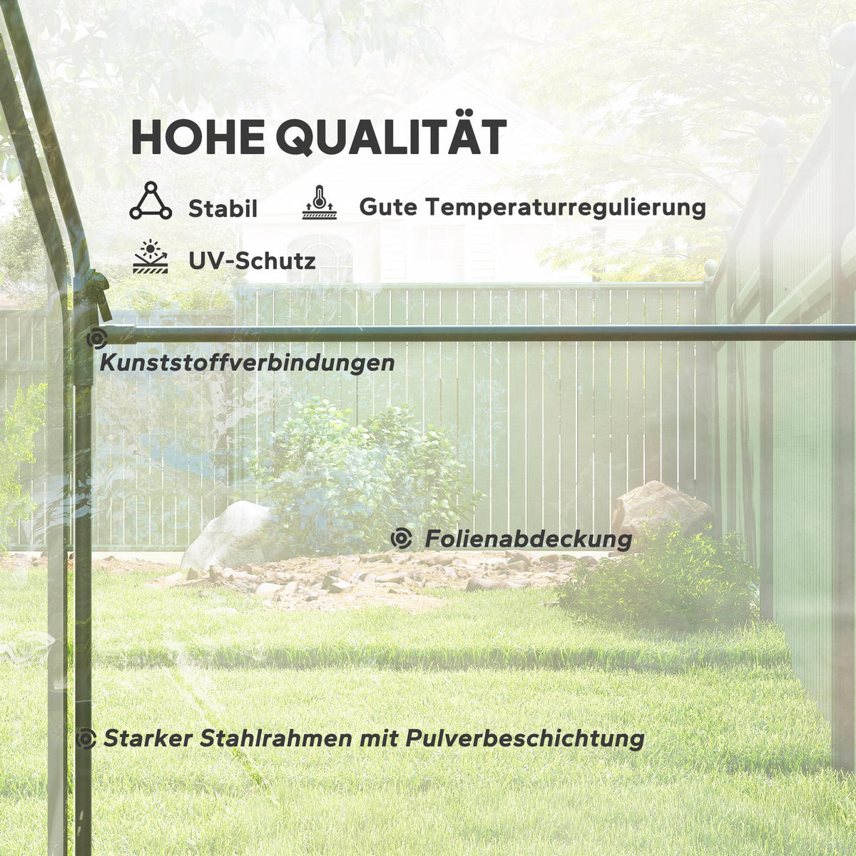 GEWÄCHSHAUS Transparent 100.0/180.0/168.0cm - Transparent, Metall (180/168/100cm)