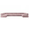 WOHNLANDSCHAFT modulares Sofa Garvo-U3 - 475x190x70 cm Rosa Cord - Rosa, Holzwerkstoff/Textil (475/70/190cm) - ALTDECOR