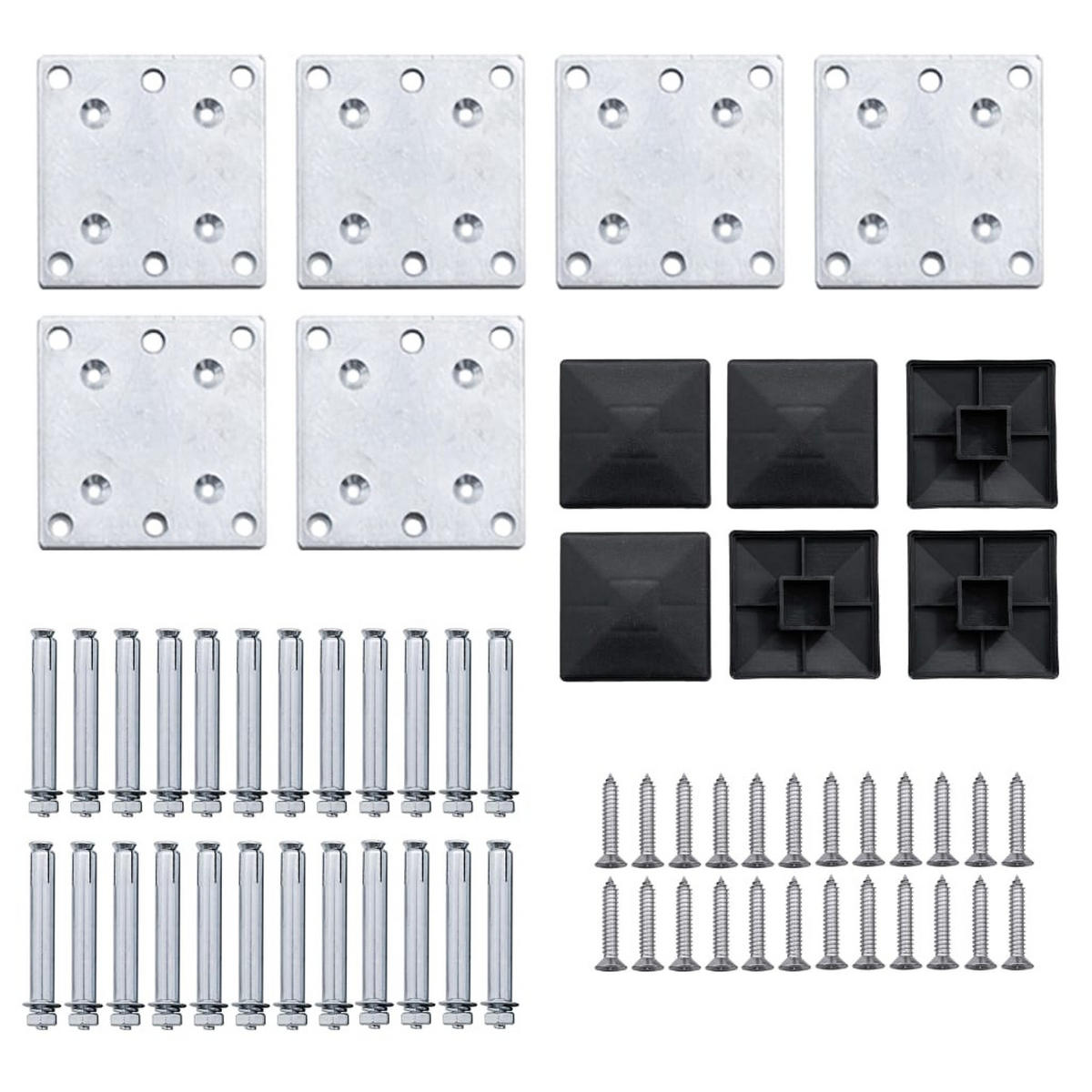 GARTENZAUN, 872/146 cm, aus WPC, Grau - Grau, Kunststoff (12/146cm) - vidaXL