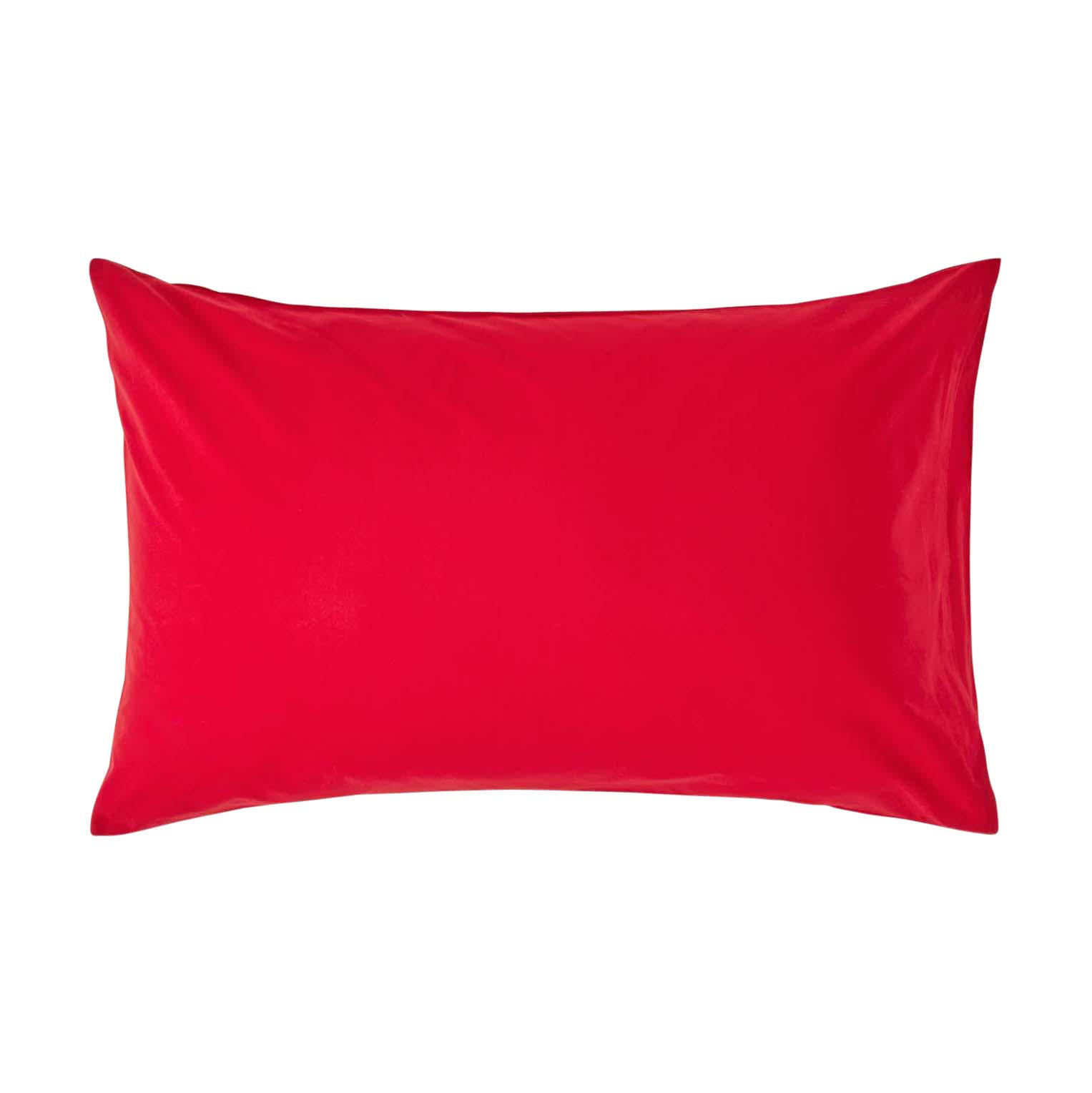 KISSENBEZUG Perkal, Ägyptische Baumwolle, Fadendichte 200 - Rot, Textil (48/74cm) - Homescapes
