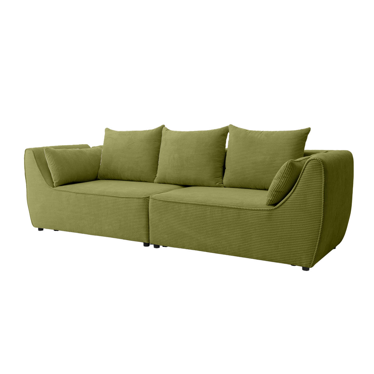 SOFA GRABO mit Schlaffunktion, Grün - Grün, Textil (260/75/145cm) - Fedve