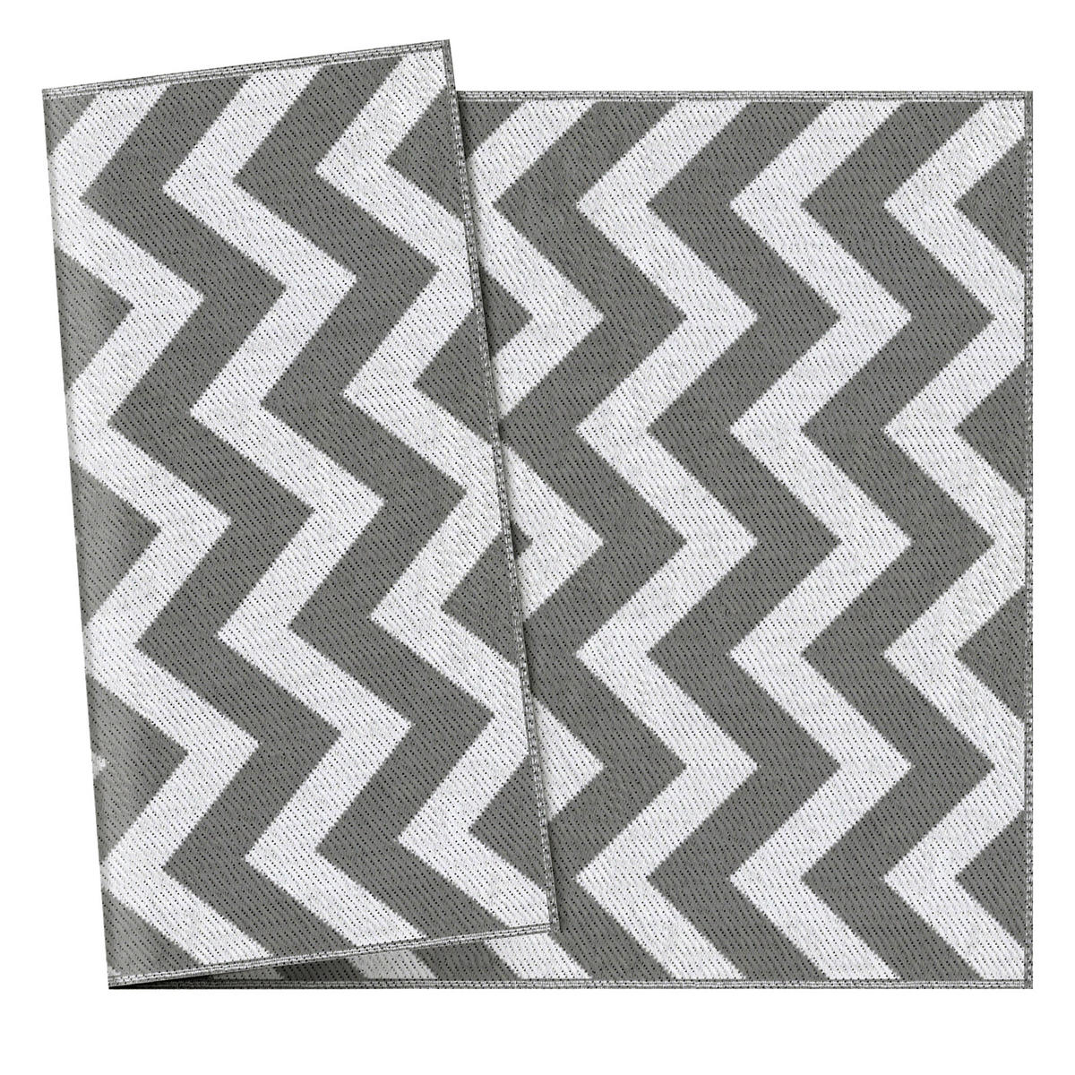 OUTDOORTEPPICH, 310g/m² PP, Hellgrau+Weiß - Hellgrau/Weiß, Kunststoff (182/121cm) - Outsunny
