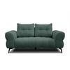 SOFA SALVINI 2-Sitzer, smaragdgrün - Smaragdgrün/Schwarz, Holzwerkstoff/Textil (176/88/99cm) - Courtois Laville