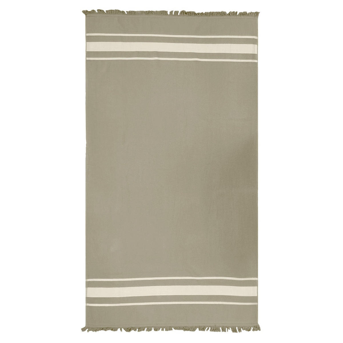 HAMAMTUCH mit Frottee gefüttert Beige 90x170 340g/m² - Karibik Taupe - Beige, Textil (170/90cm) - LE COMPTOIR DE LA PLAGE
