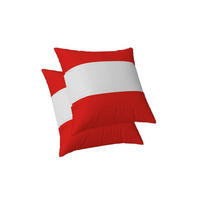 KISSENBEZUG Österreich-Flagge 2er-Set 60 x 60 cm - Multicolor, Textil (60/60cm)