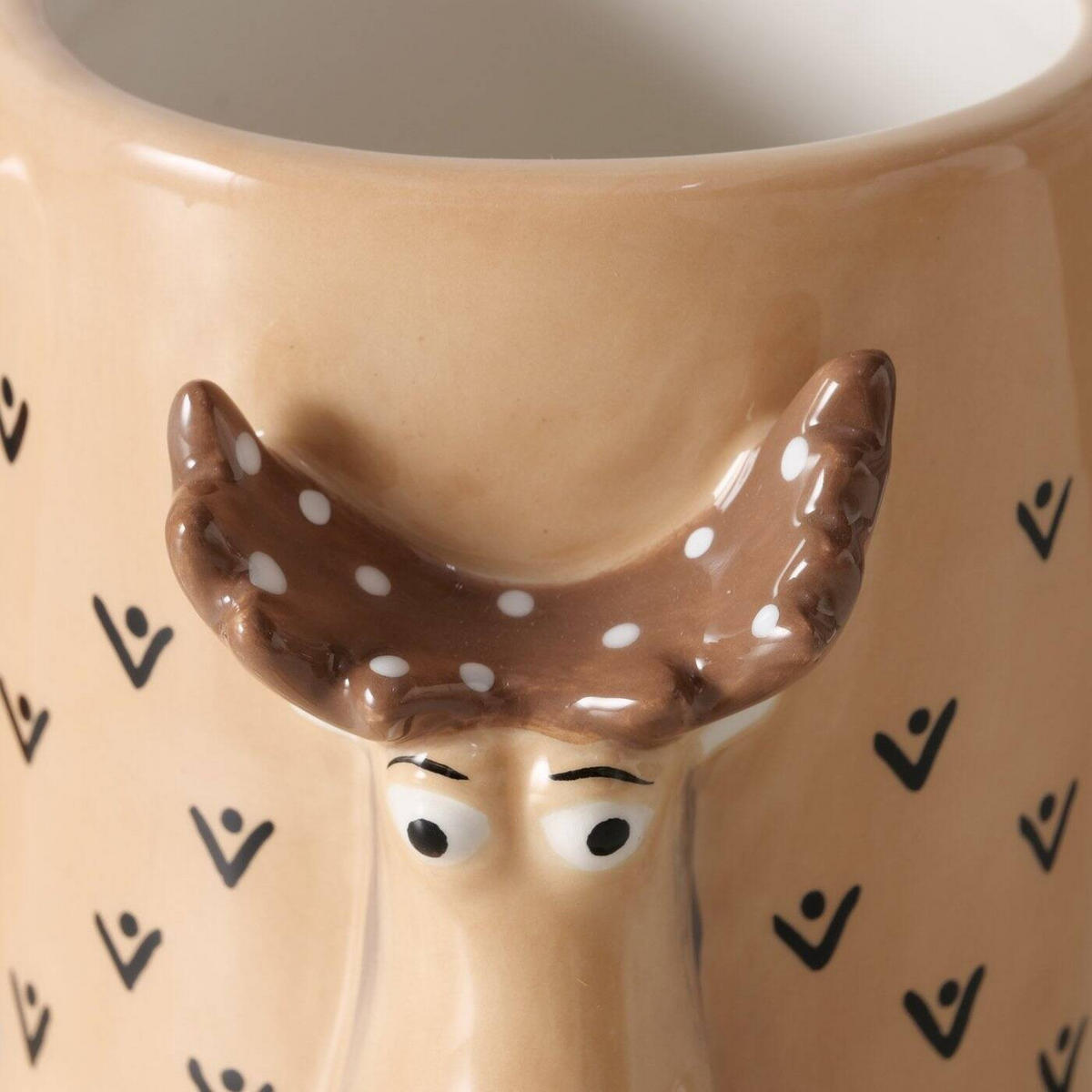 BECHER Elch Moosy 440 ml - Beige, Stein (440L) - Boltze Home
