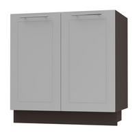 UNTERSCHRANK Bari D11/80 Lava / RAL 7040 fenstergrau 80 / 50 / 82cm - Dunkelgrau/Grau, Holz/Holzwerkstoff (80/82/50cm) - Feldmann-Wohnen