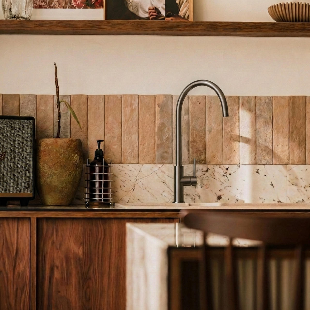 KÜCHENARMATUR Prestige SLIM Gun Grey - Grau, Metall (23/42/23cm) - Granitan