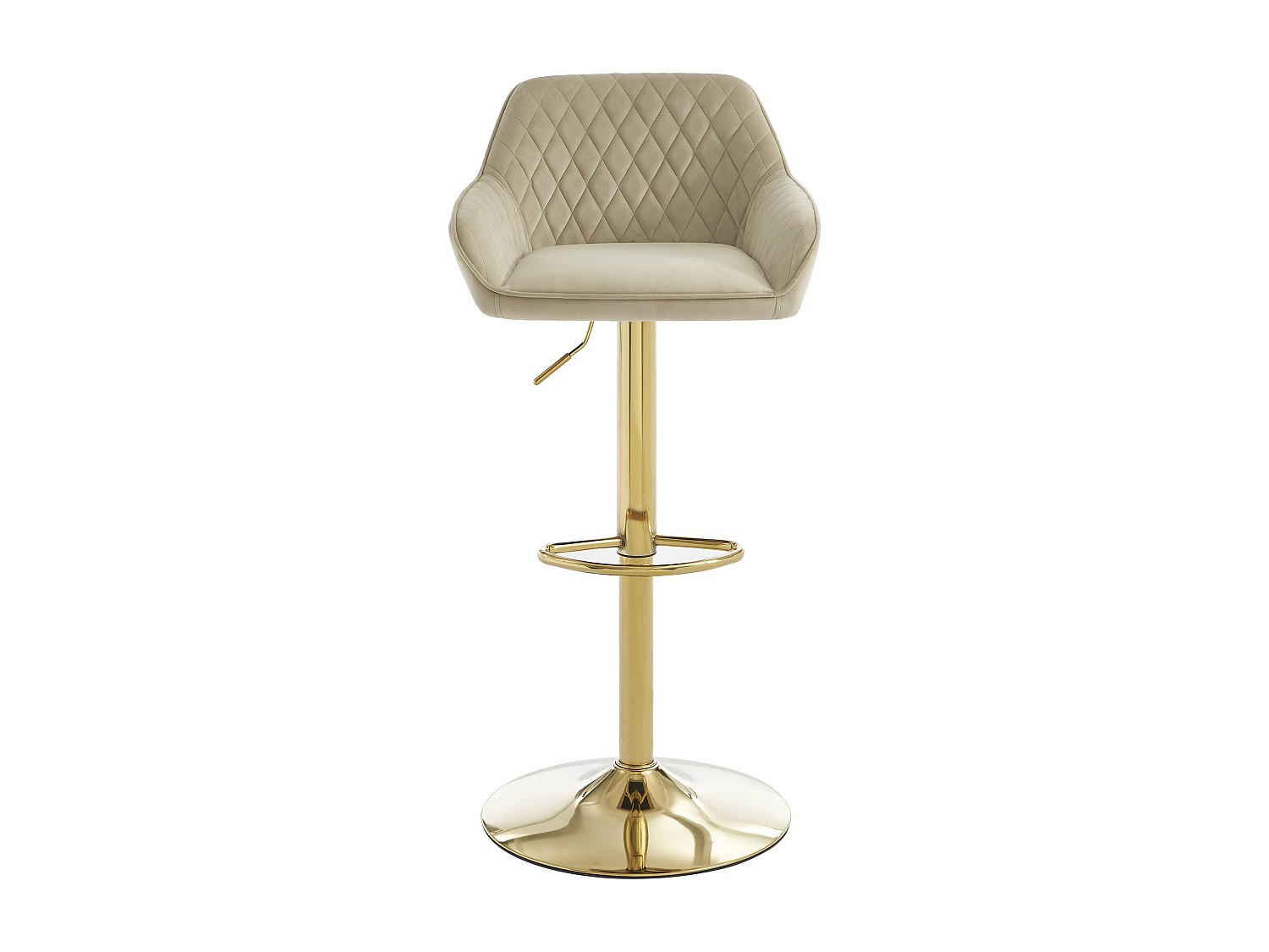 BARHOCKER - 50 cm x 53 cm - Stoff - Beige TAVOA - Beige, Textil (50/108/53cm) - Vente-Unique