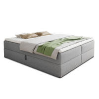 BOXBETT Base - 180x200 - grau (Inari 91, Webstoff) - Schwarz/Grau, Holz/Holzwerkstoff (180/200cm) - Sofnet