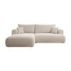 ECKSOFA Ovo Beige Boucle - Beige/Schwarz, Kunststoff/Textil (260/165cm) - Selsey