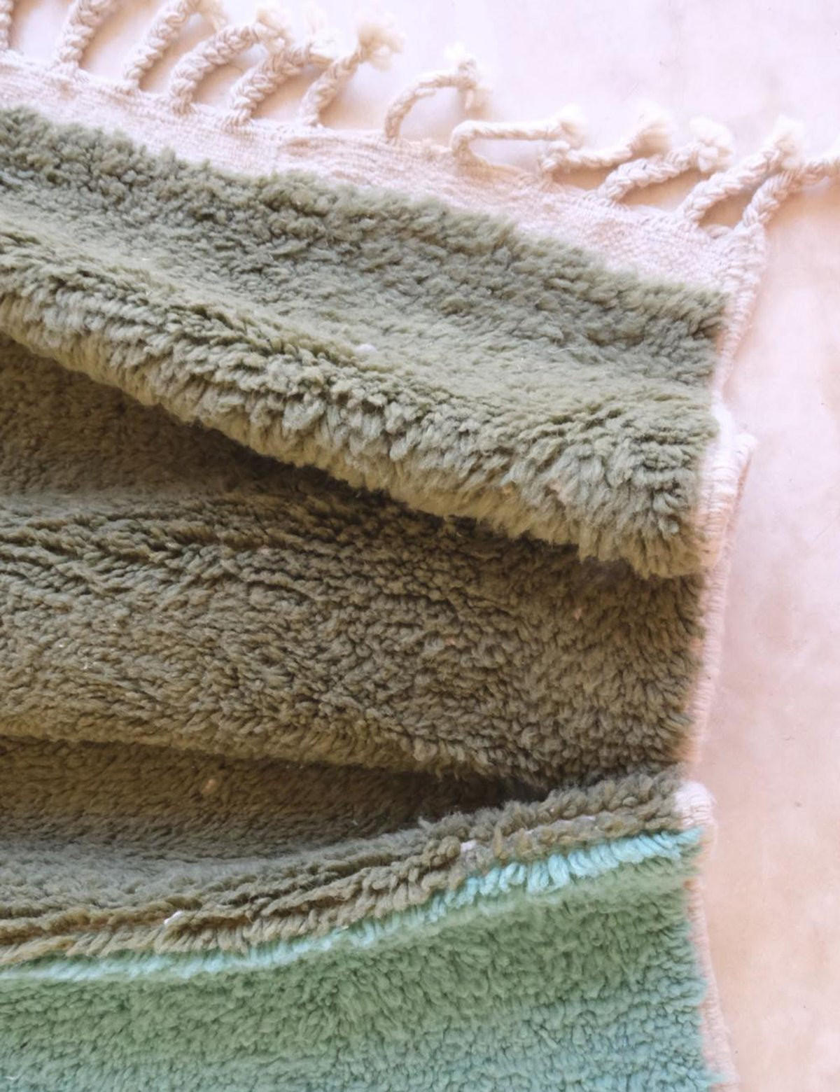 BERBERTEPPICH Design handgeknüpft 223x 265 cm - Grün, Naturmaterialien (223/265cm) - AFK Living