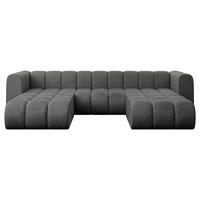 WOHNLANDSCHAFT modulares Sofa Joren-U1 - 319x177x70 cm Dunkelgrau - Dunkelgrau, Holzwerkstoff/Textil (319/70/177cm) - ALTDECOR