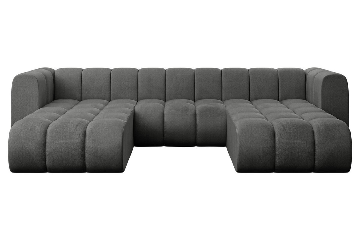 WOHNLANDSCHAFT modulares Sofa Joren-U1 - 319x177x70 cm Dunkelgrau - Dunkelgrau, Holzwerkstoff/Textil (319/70/177cm) - ALTDECOR