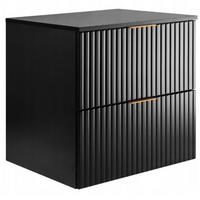 WASCHBECKUNTERSCHRANK FLOW + Platte Schwarz matt 60/57/46 cm - Schwarz, Holzwerkstoff (60/57/46cm) - Rodan