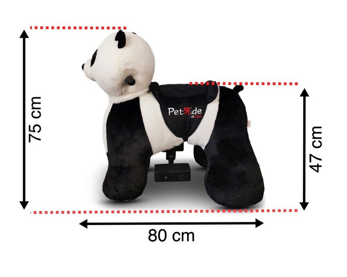 REITPANDA Pochoo schwarz-weiß - Schwarz, Kunststoff (80/48/75cm) - TPFLiving